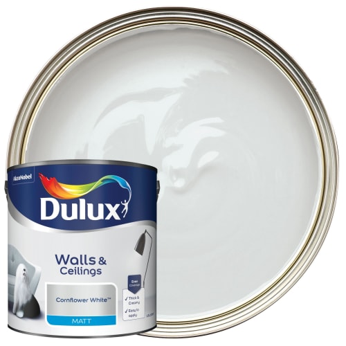 Dulux Matt Emulsion Paint Cornflower White 2.5L Wickes