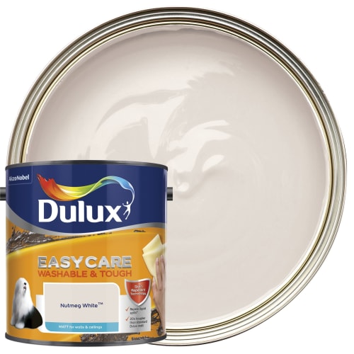 Dulux Easycare Washable Tough Matt Emulsion Paint Nutmeg White 2.5L Wickes