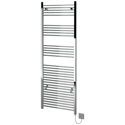 Kudox Flat Electric Towel Radiator - Chrome 600 x 1800 mm | Wickes.co.uk