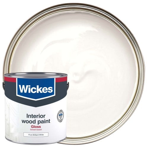 Wickes One Coat Gloss Wood Metal Paint Pure Brilliant White