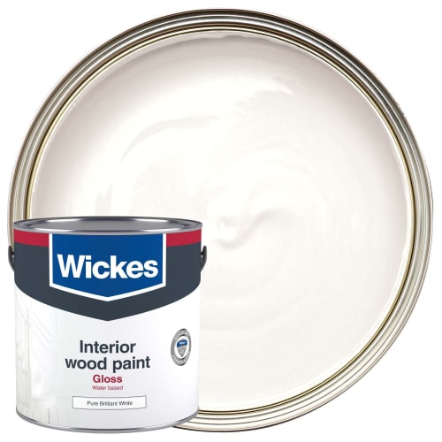 Wickes Quick Dry Gloss Paint Pure Brilliant White