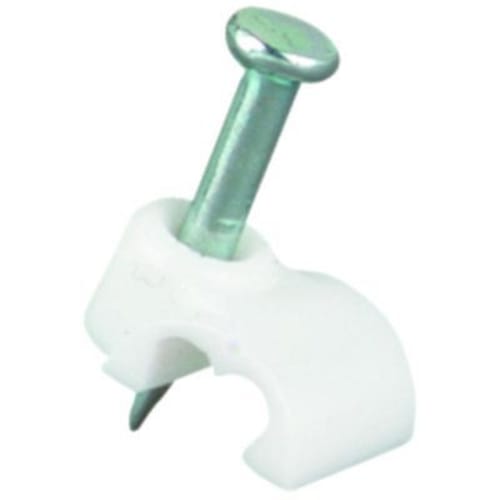 Wickes Bell Wire Cable Clips White 4mm Pack of 50 Wickes