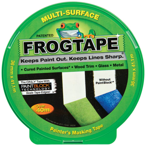 FrogTape Multi Surface Green Masking Tape 36mm x 41m Wickes