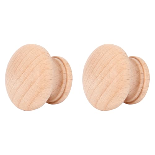 Unvarnished Ring Door Knob Pine 35mm Pack of 10 Wickes