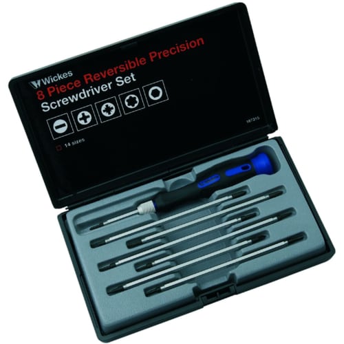 Wickes Precision Reversible 8 Piece Screwdriver Set Wickes