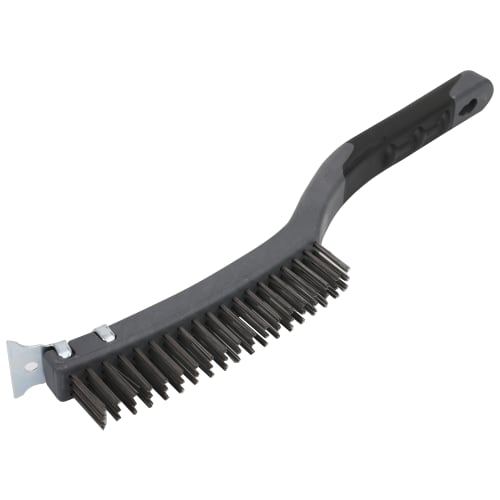 Wire brush with hot sale scraper