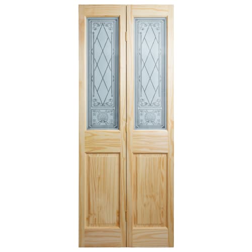 Wickes Skipton Glazed Clear Pine 4 Panel Internal Bi-Fold Door - 1981 x 686mm | Wickes.co.uk