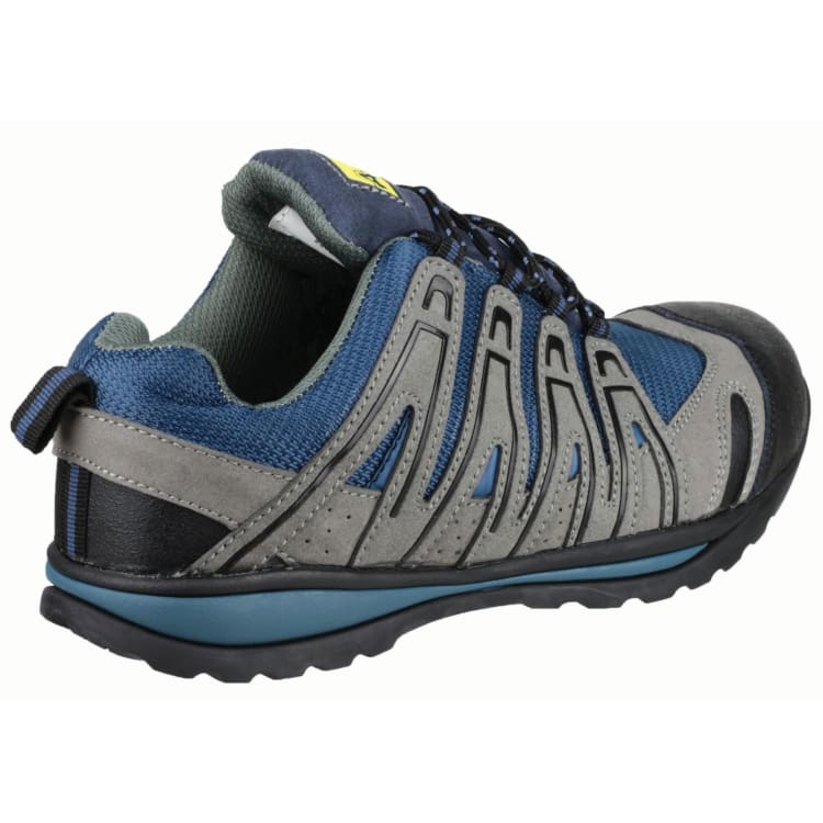 Amblers Mens Metal Free S1 Composite Safety Cap Midsole Trainers Blue/Grey 