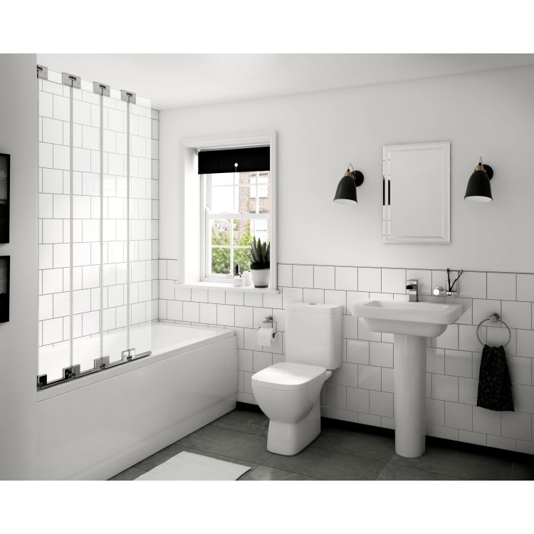 Wickes White Gloss Ceramic Wall Tile, White Tile Bathroom Pics