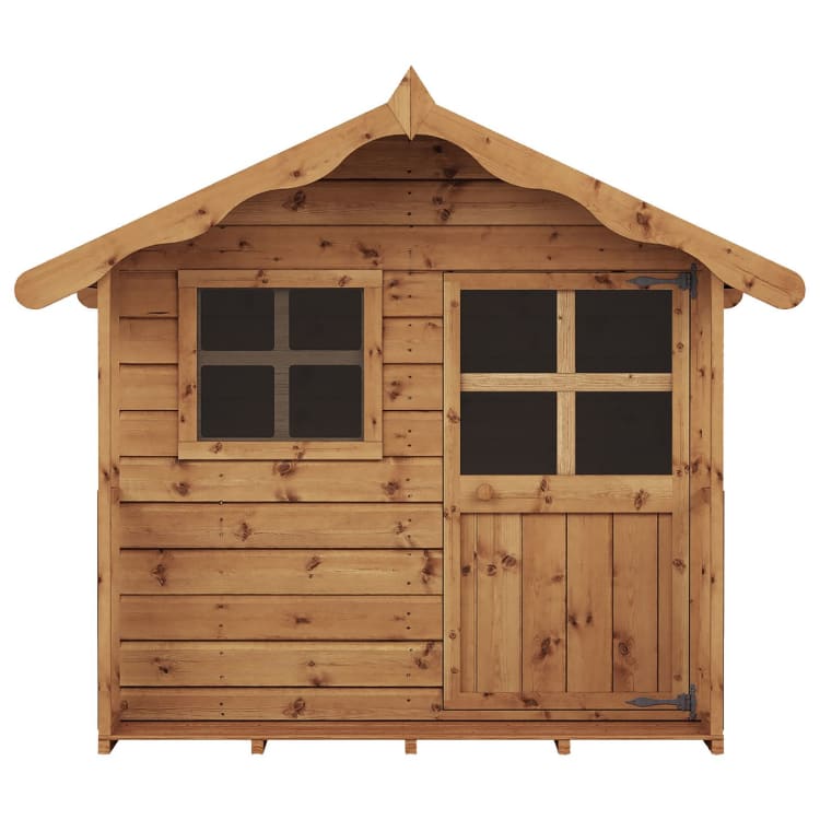 5x5 Wooden Children's Poppy Playhouse Shiplap Windows Apex Roof Door 5ft 5ft 