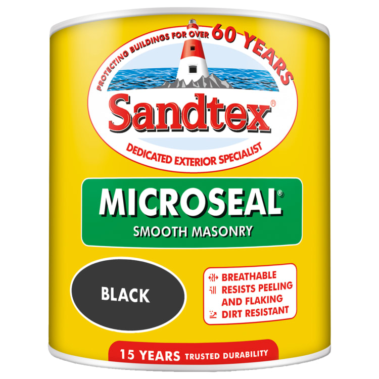 Sandtex black matt masonry paint 1l clearance