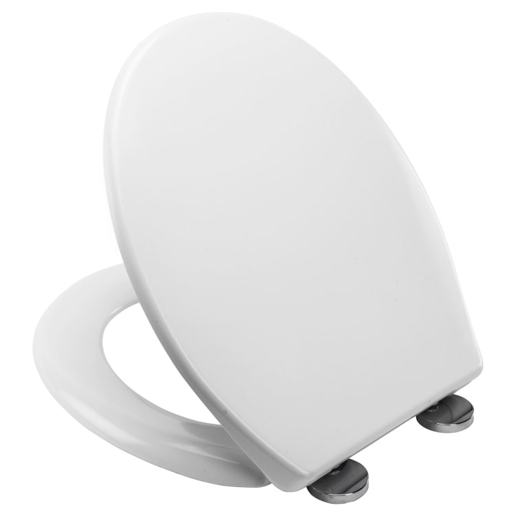 Croydex Flexi-Fix Grasmere Always Fits Never Slips Anti Bacterial Toilet Seat 43.5 x 38 x 5 cm White