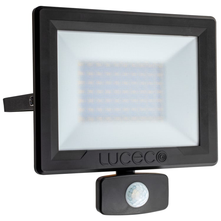 Luceco Eco IP54 Black 4000LM PIR Flood