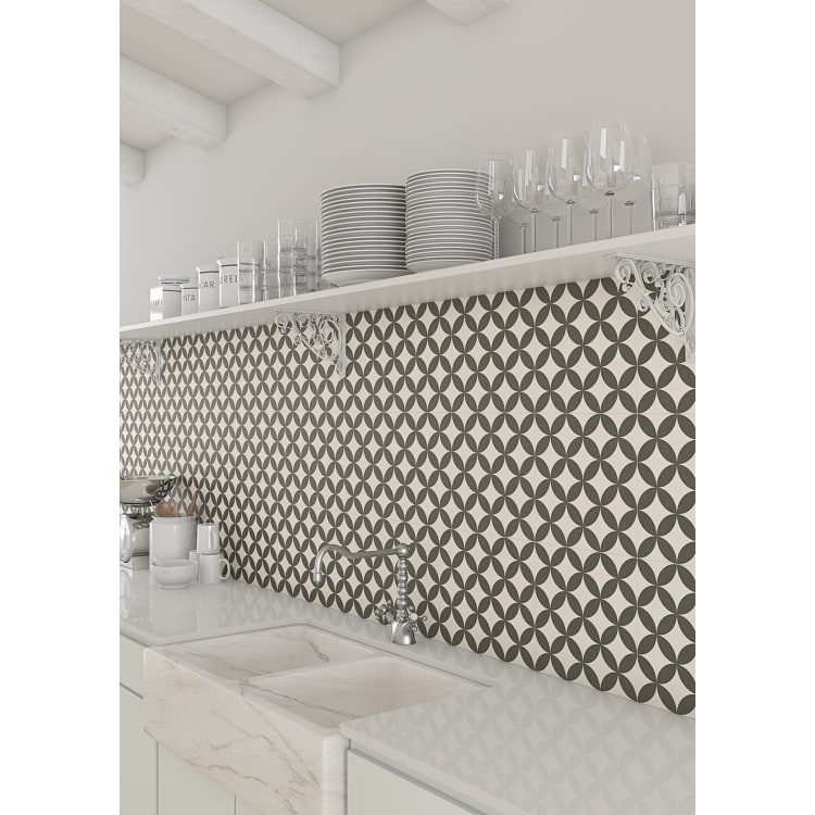 Wickes Carnaby Patterned Porcelain Wall & Floor Tile - 300 x 300mm - Pack  of 13