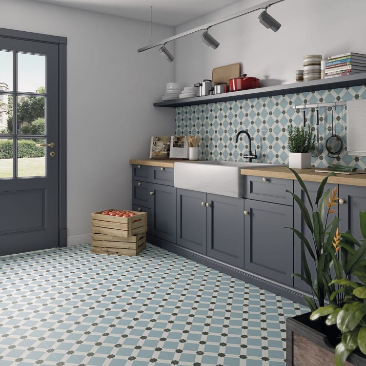 Wickes Hoxton Patterned Porcelain Wall & Floor Tile - 300 x ...