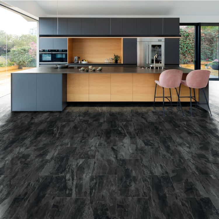 Dark Grey Slate 8mm Moisture Resistant, Grey Slate Laminate Floor Tiles