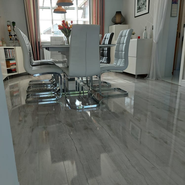 High Gloss Grey Laminate Flooring 2, Gloss Laminate Flooring Uk