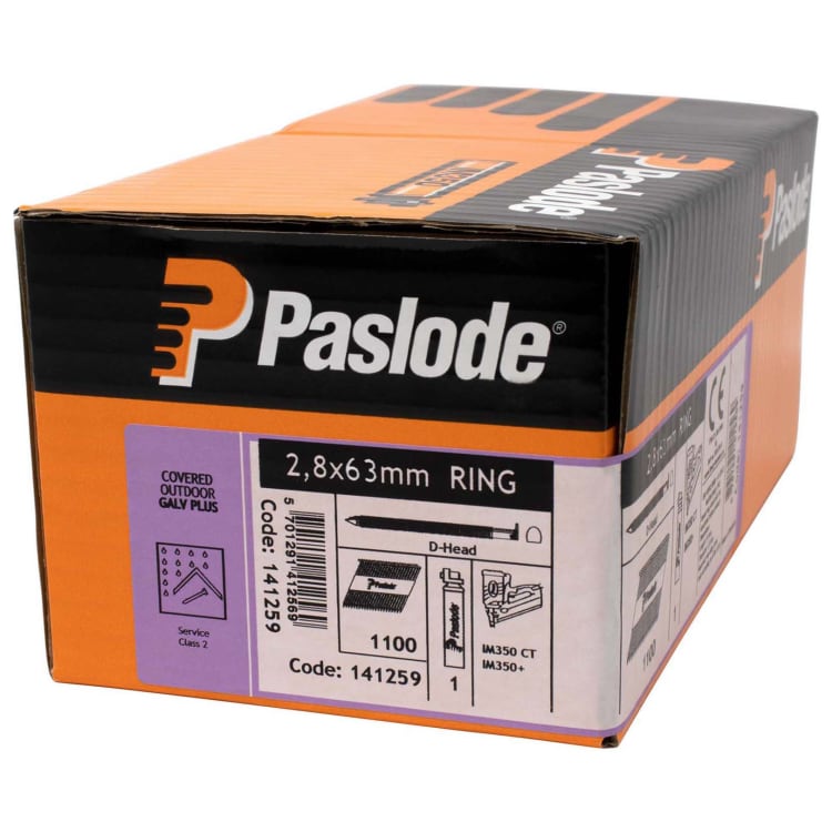 1  31/75 RING GALV BUDGET PACK FOR PASLODE IM350 1100/1 CELL FREE DELIVERY 