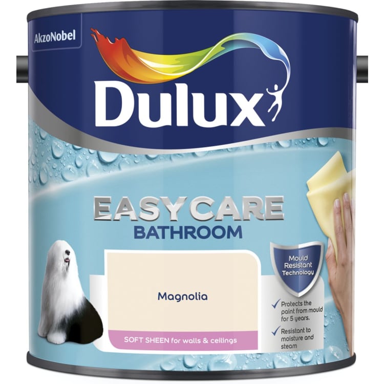 Dulux Easycare Bathroom Soft Sheen Emulsion Paint Magnolia 2 5l Wickes Co Uk - Magnolia Colour Paint Wilko