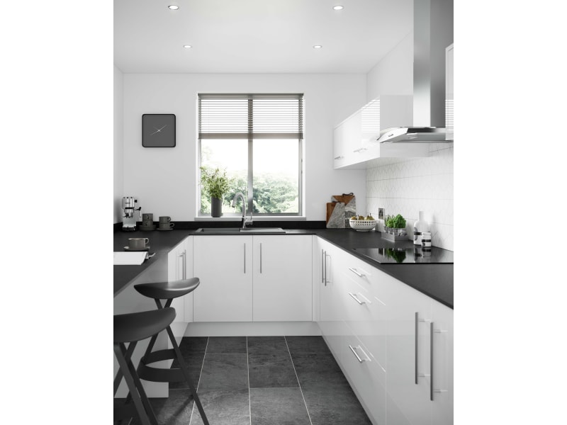 Flat Pack Kitchen Cabinet Designs White Gloss Kitchen Set Modern