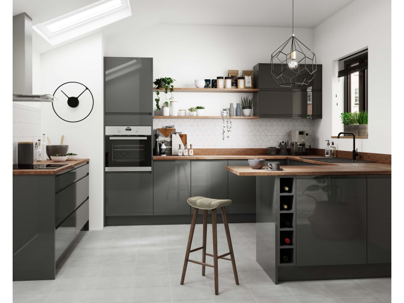 Grey gloss kitchen deals units