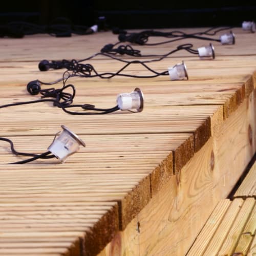 Installing deck lighting