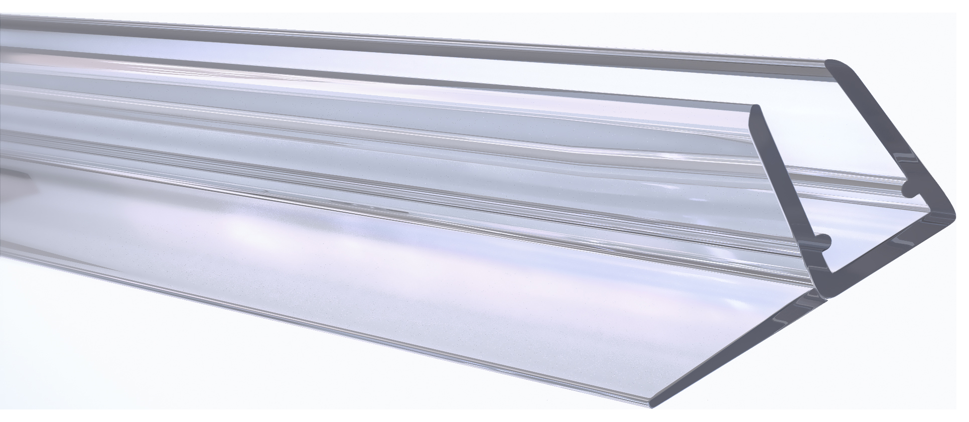 Image of Wickes Shower Screen Angled Side Seal - 6 x 2000mm