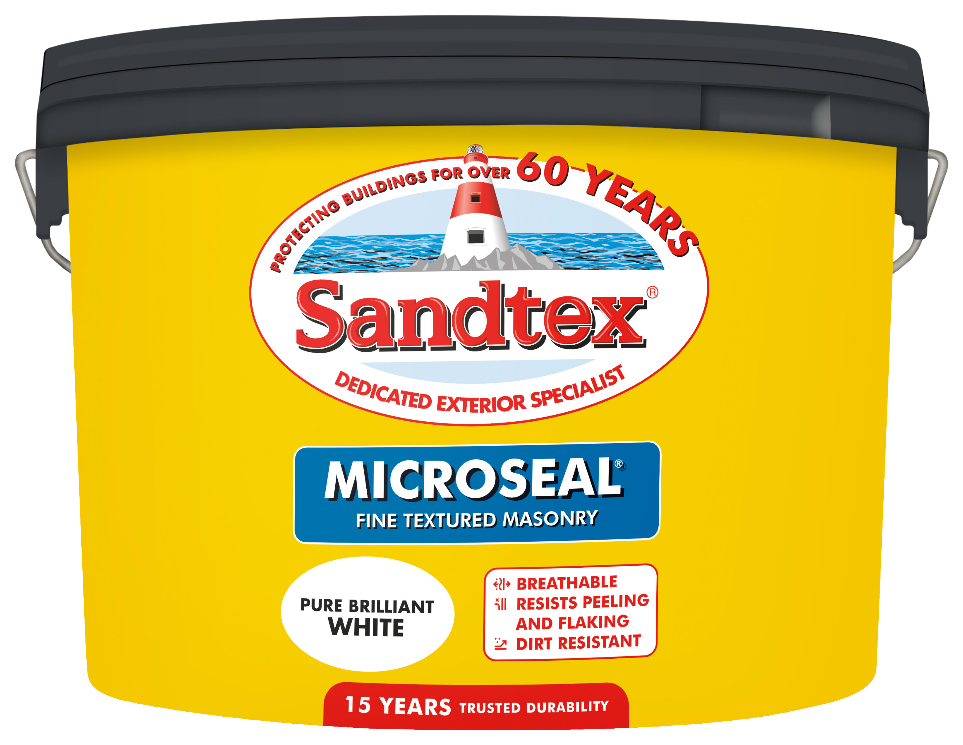 Sandtex Microseal Fine Textured Weatherproof Masonry 15 Year Exterior ...