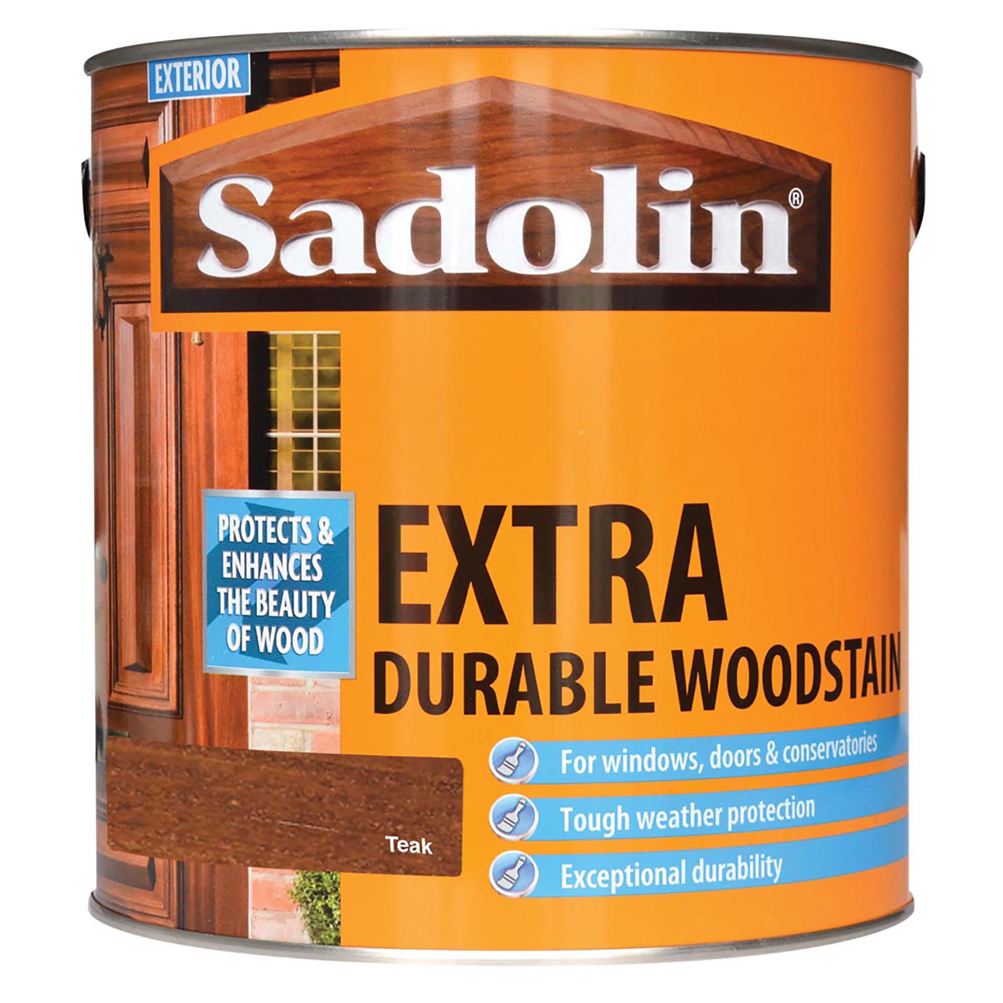 Offer Wickes Sadolin Extra Durable Woodstain Teak 2.5L
