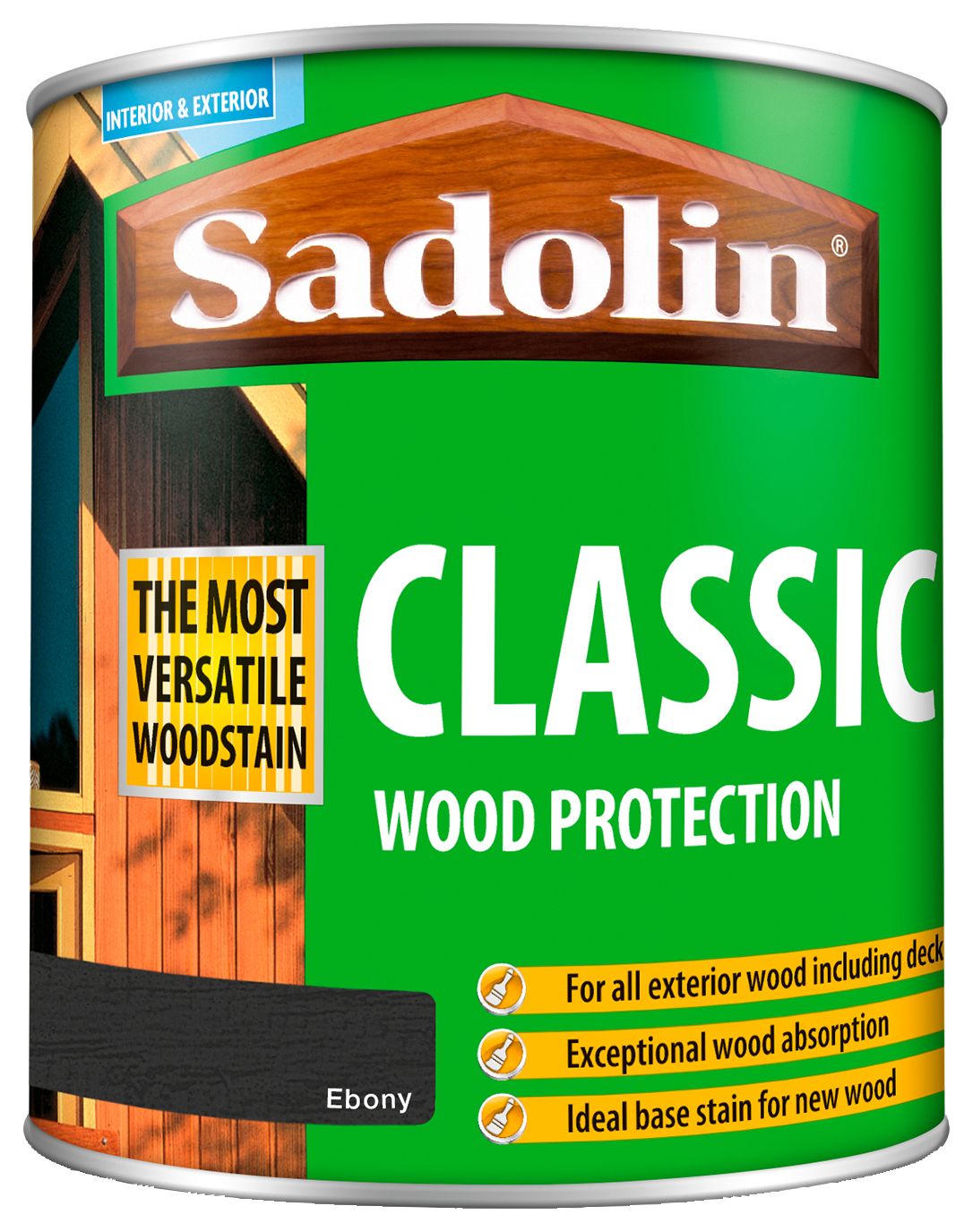 Image of Sadolin Classic Woodstain - Ebony - 1L