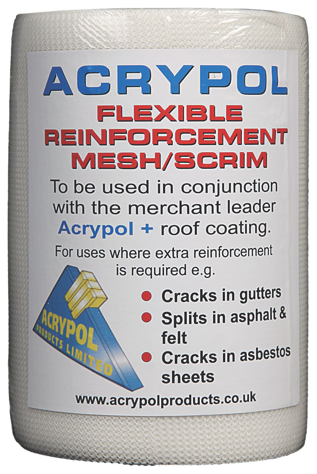 Image of Acrypol Flexible Reinforcement Scrim Tape - 150mm x 20m