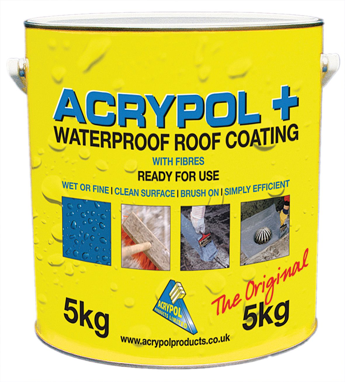 Acrypol+ White Solar Waterproof Roof Coating - 5kg