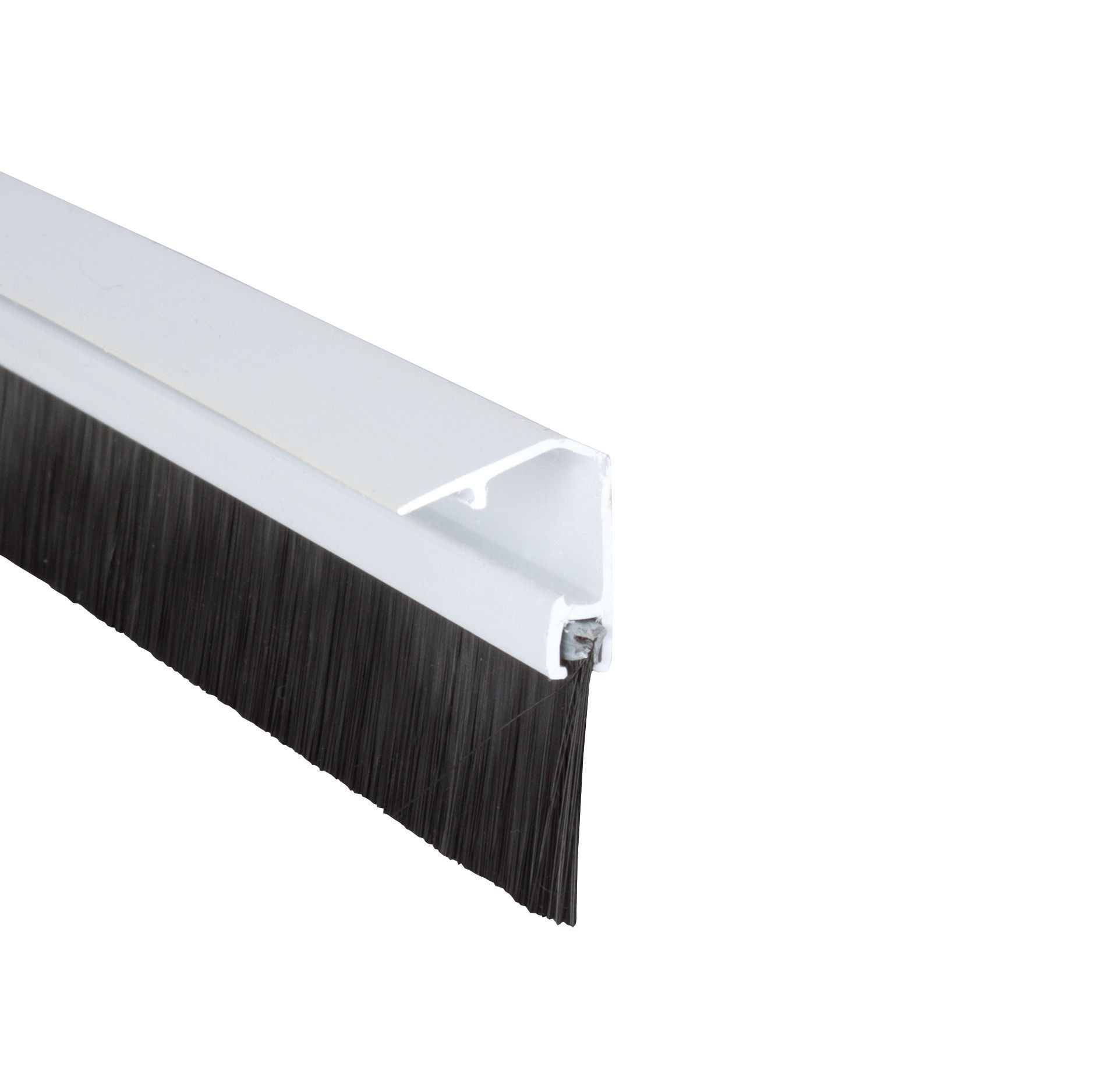 Image of Wickes 838mm Concealed Fixing Door Brush Draught Excluder - White