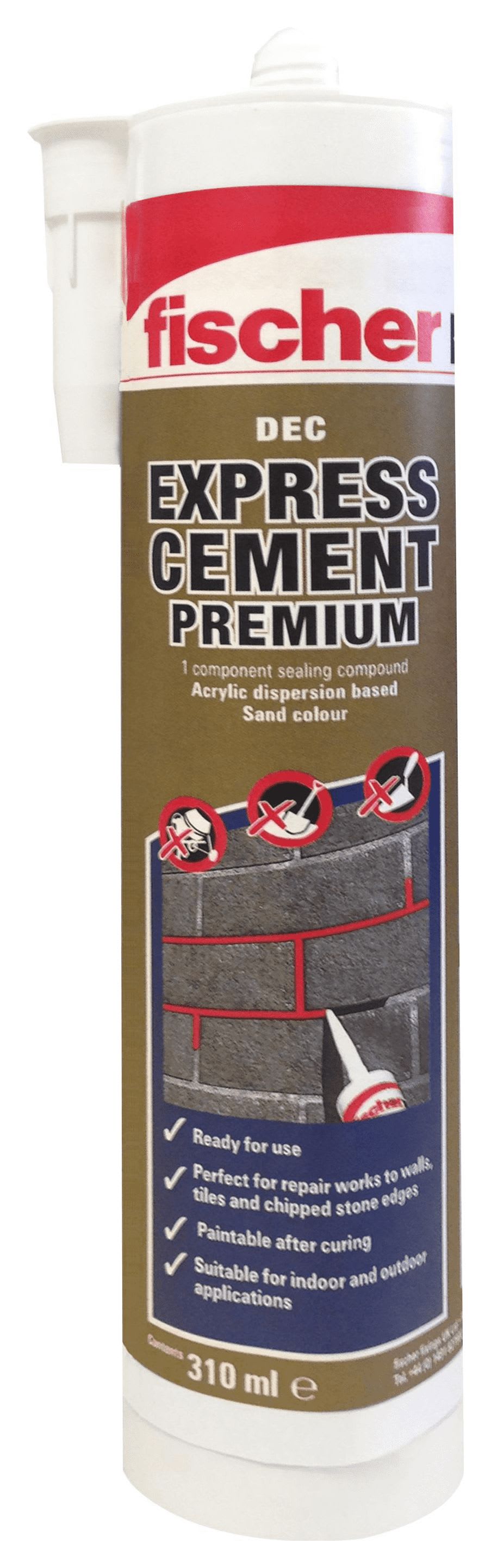Fischer DEC Premium Express Cement - Sand 310ml
