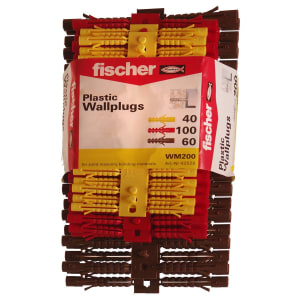 Fischer Assorted Plastic Wall Plugs - 5, 6 & 7mm Pack Of 200