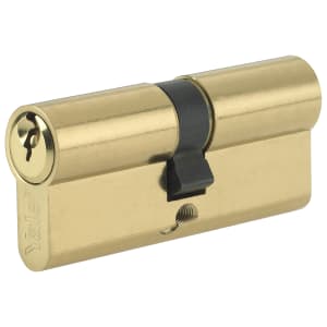 Yale P-ED3535-PB Brass Euro Profile Cylinder Lock - 35 x 10 x 35mm