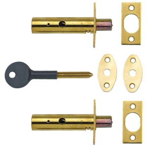 Yale P-2PM444-PB-2 Door Security Bolt - Brass Pack of 2