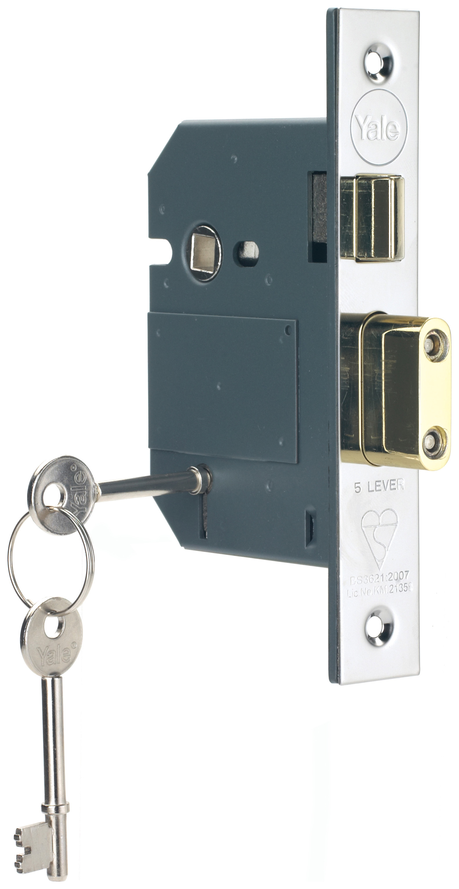 Image of Yale P-M560-CH-67 Chrome 5 Lever British Standard Sashlock - 64mm