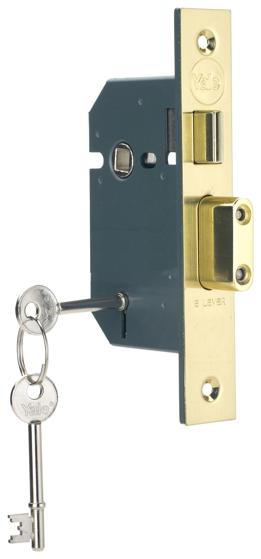 Yale P-M550-PB-65 Brass 5 Lever Sashlock - 64mm