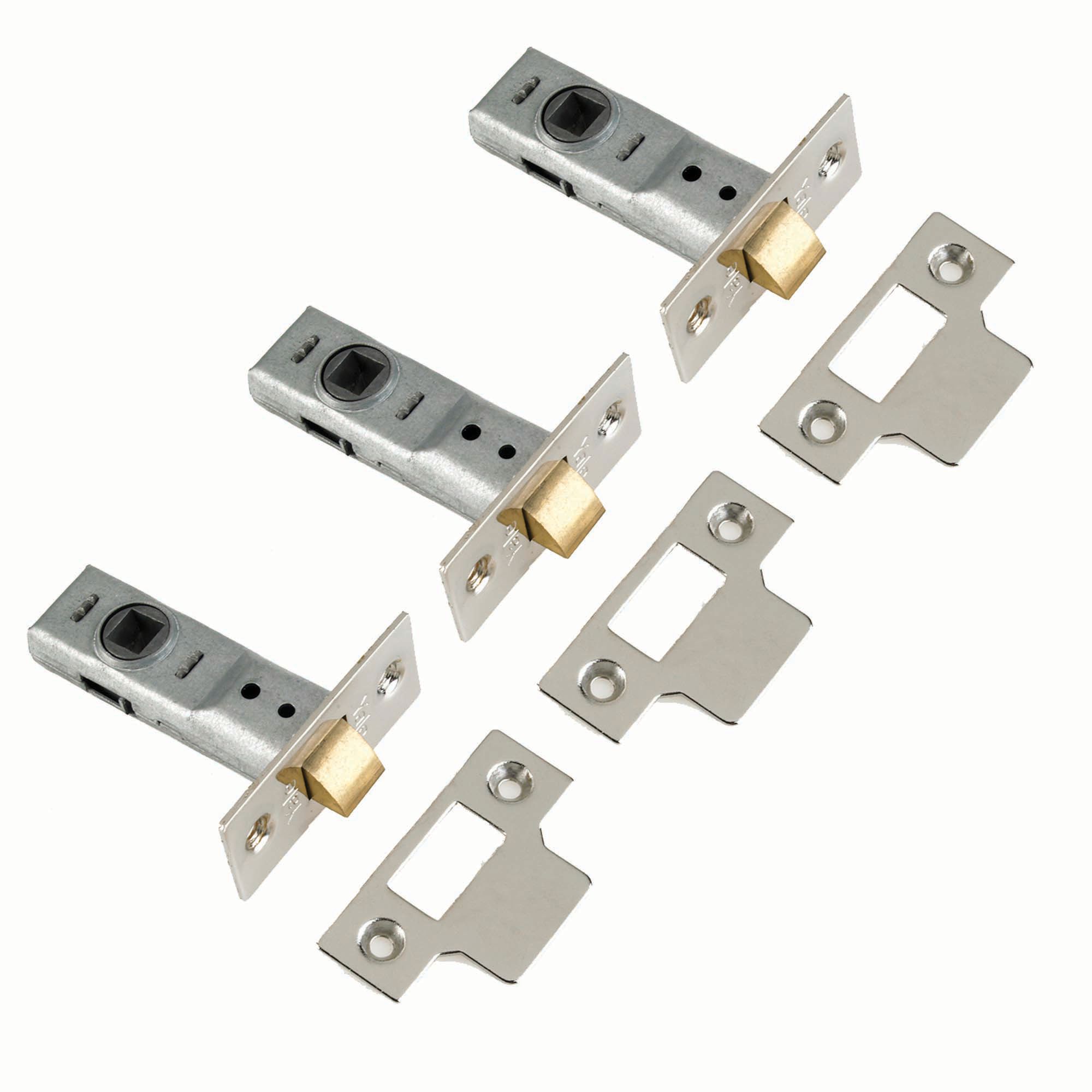 Yale Chrome 2 Tubular Door Latch - 64mm - Pack of 3