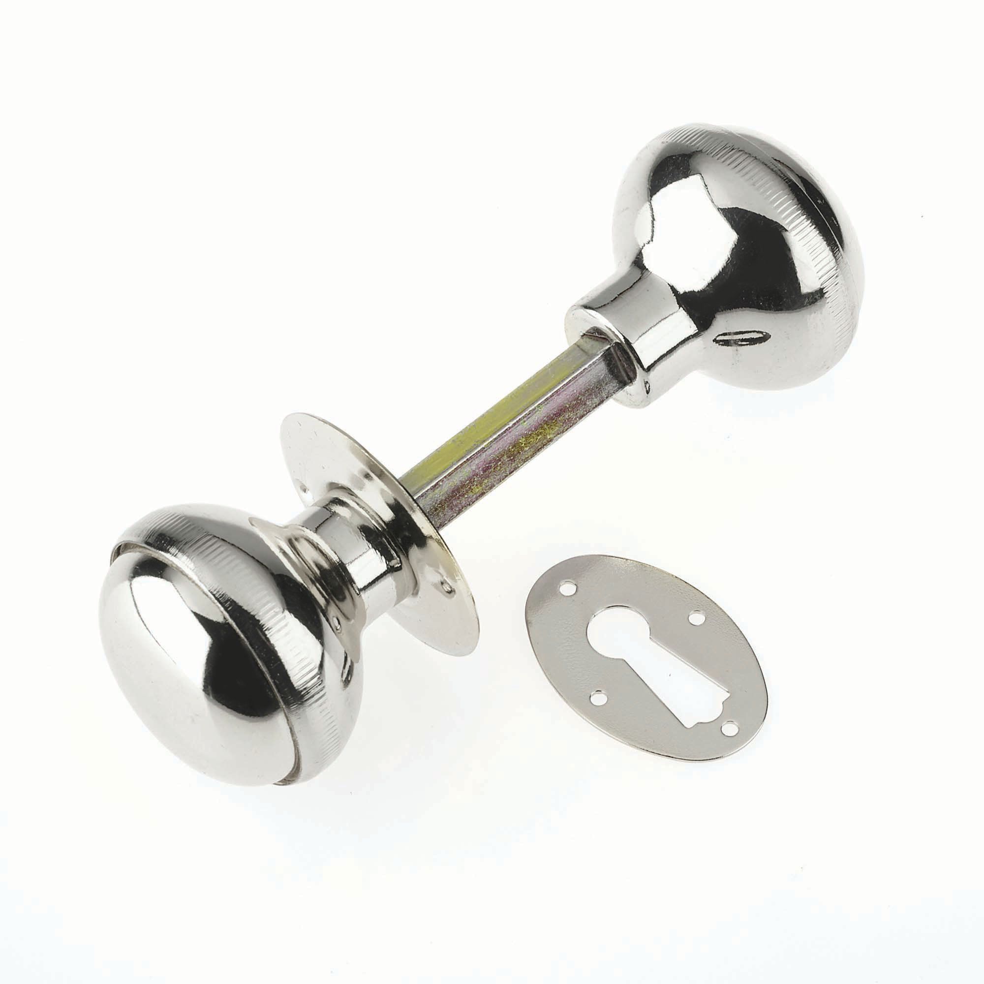 Image of Yale P405-CH Rim Door Knob - Chrome 1 Pair