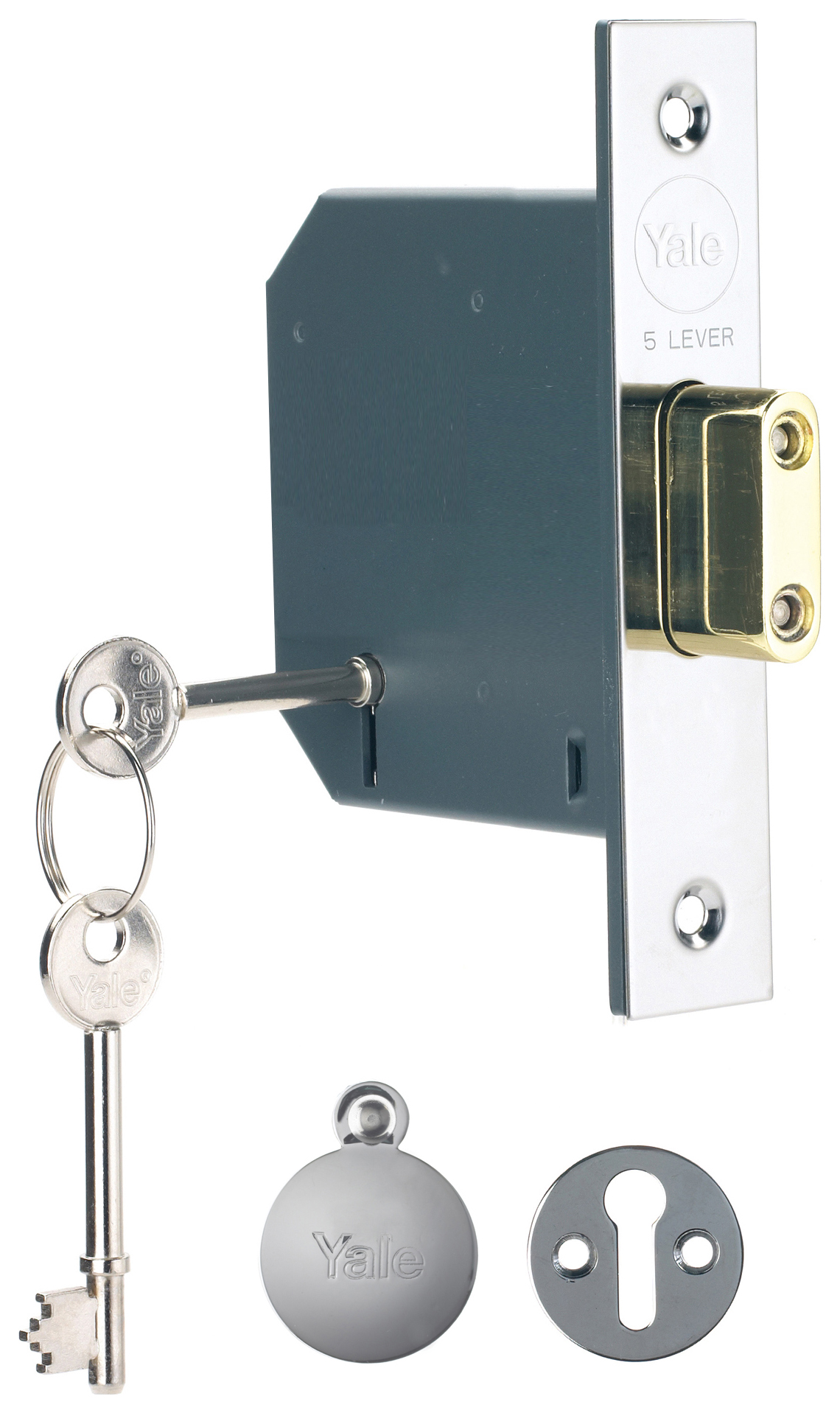 Image of Yale P-M552-CH-78 Chrome 5 Lever Deadlock - 76mm