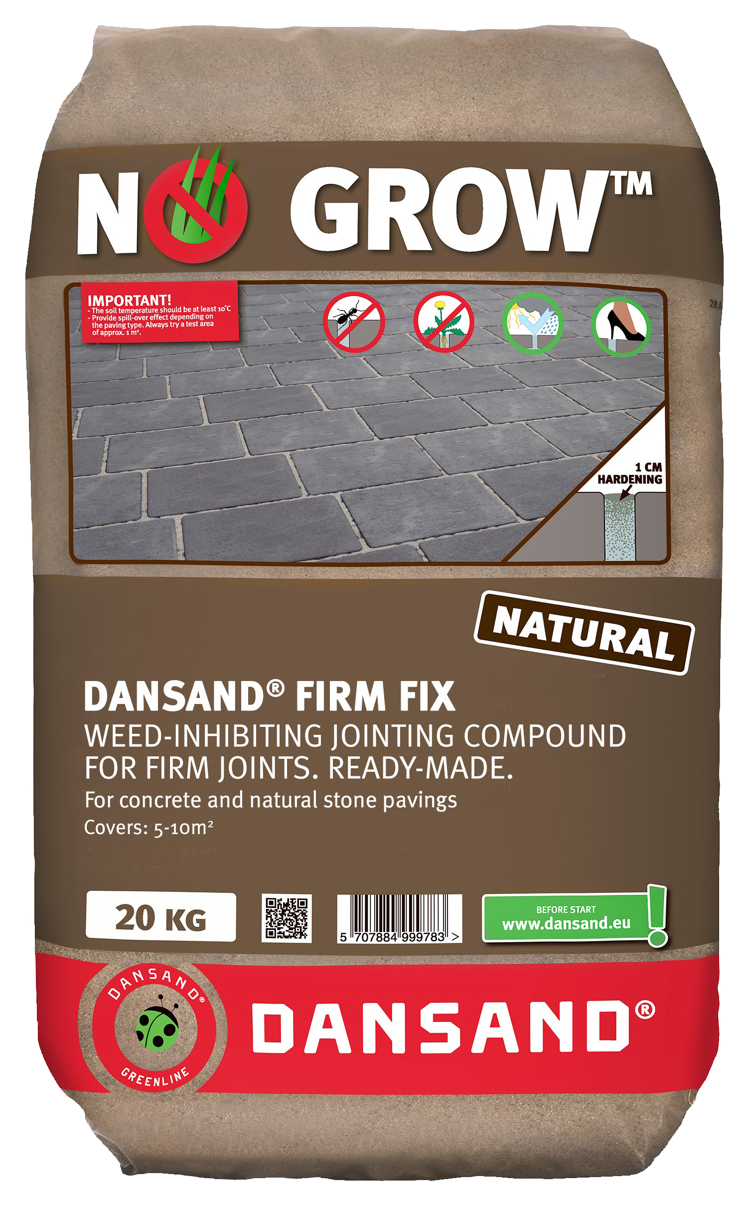 Image of Dansand NO GROW Block Paving Jointing Compound - 20kg