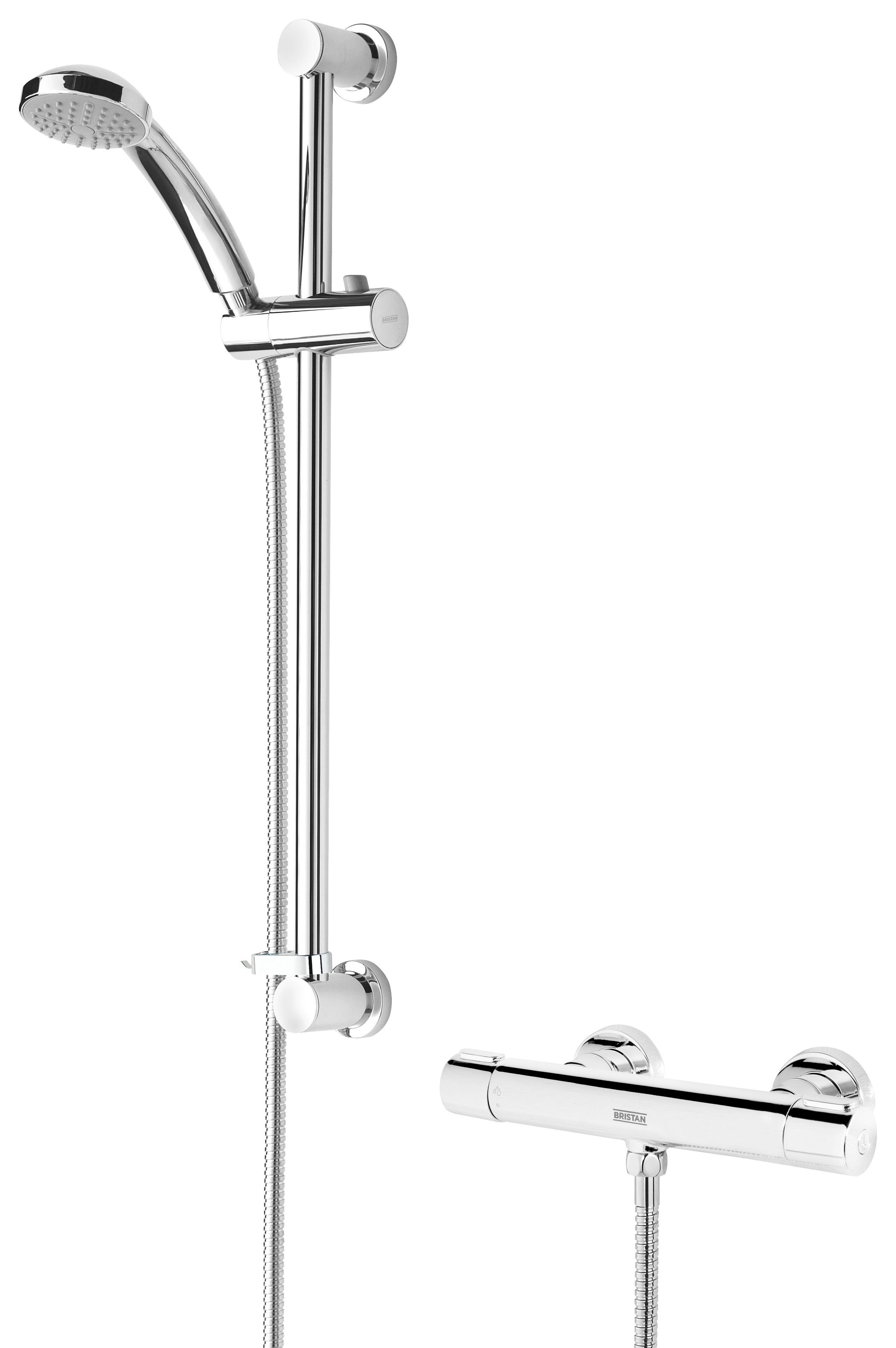 Bristan Frenzy Safe Touch Mixer Shower with Kit & Fast Fit Connections - Chrome