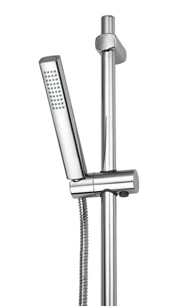 Image of Bristan Square Chrome Shower Kit with Single Function Handset