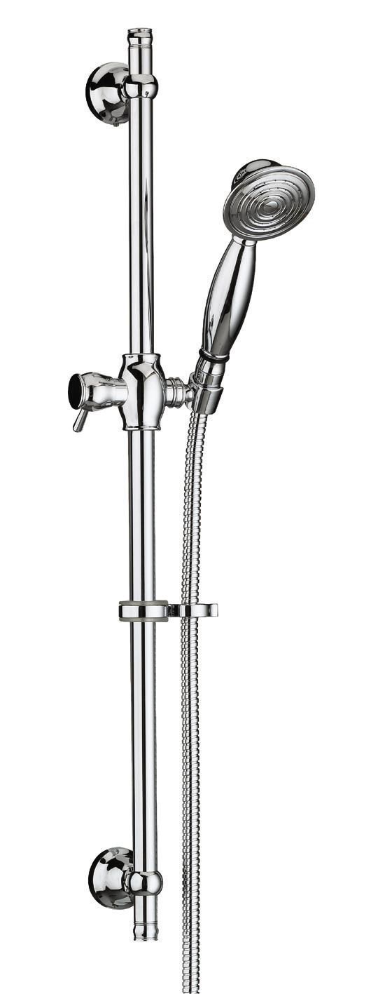 Bristan Chrome Traditional Shower Kit with Single Function Handset