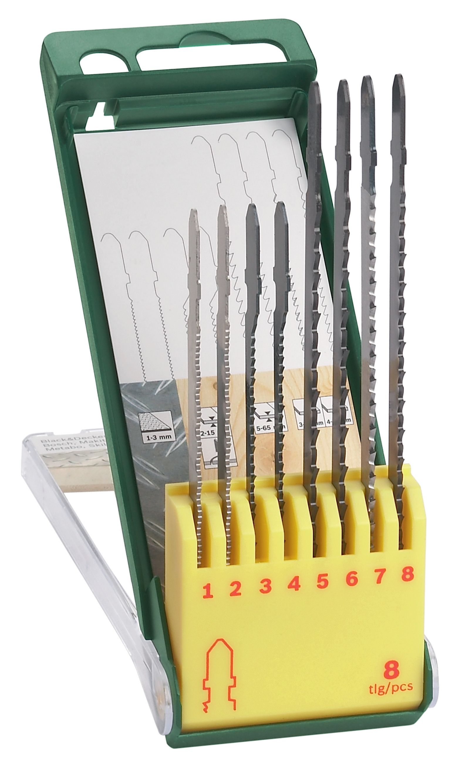 Bosch 8 Piece T-Shank Jigsaw Blades