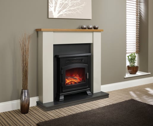 Be Modern Ravensdale Timber Top Electric Fire Suite