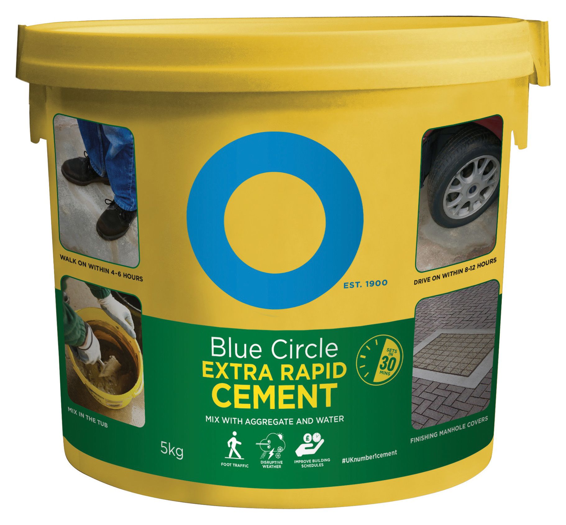 Image of Blue Circle Extra Rapid Setting Cement - 5kg