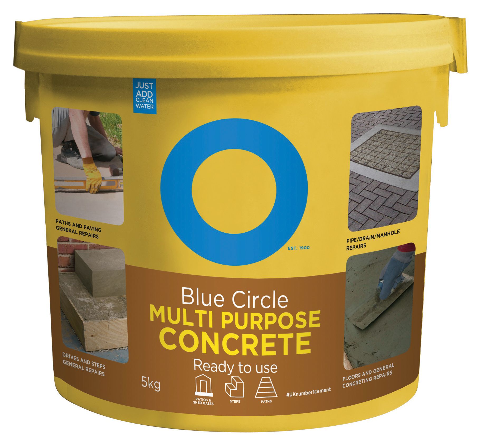 Blue Circle Multi-Purpose Ready To Use Concrete Tub - 5kg